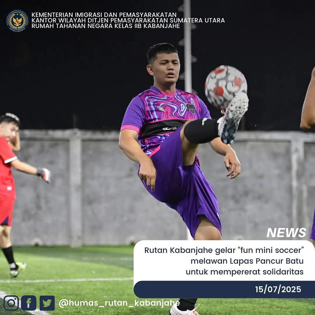 Rutan Kabanjahe Gelar Fun Mini Soccer untuk Pererat Silaturahmi