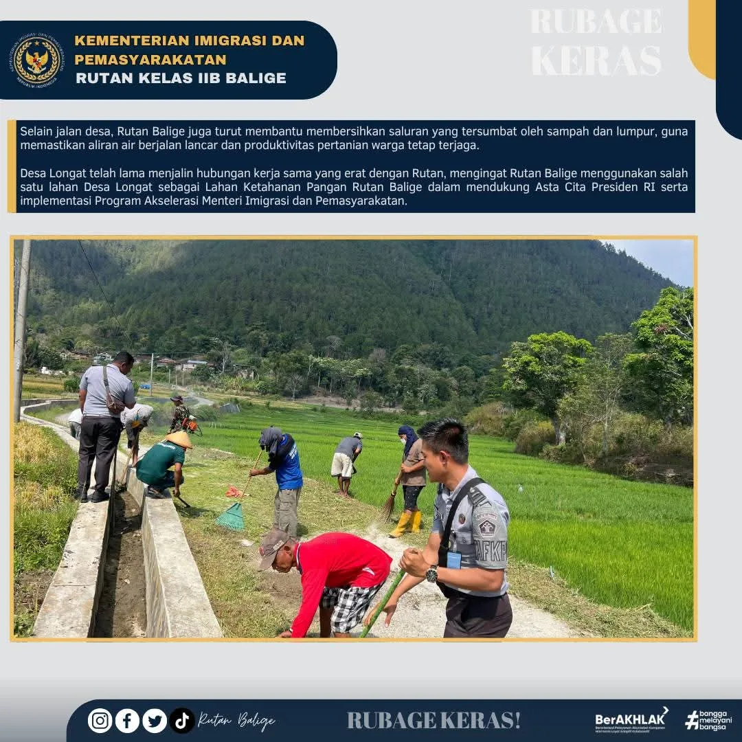 Rutan Balige dan Desa Longat Bersatu dalam Gotong Royong