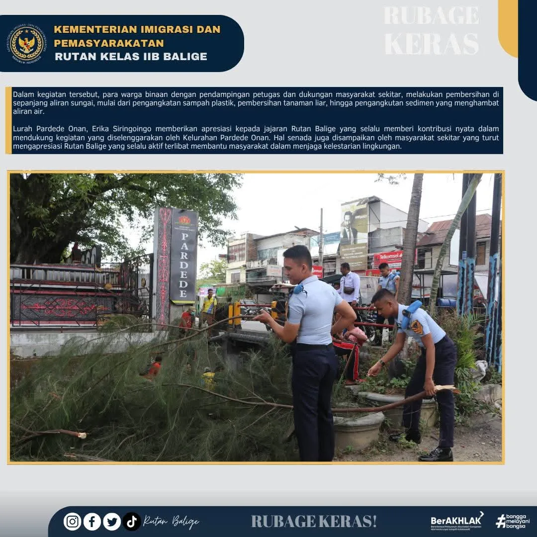 Rutan Balige Peduli Lingkungan dan Masyarakat