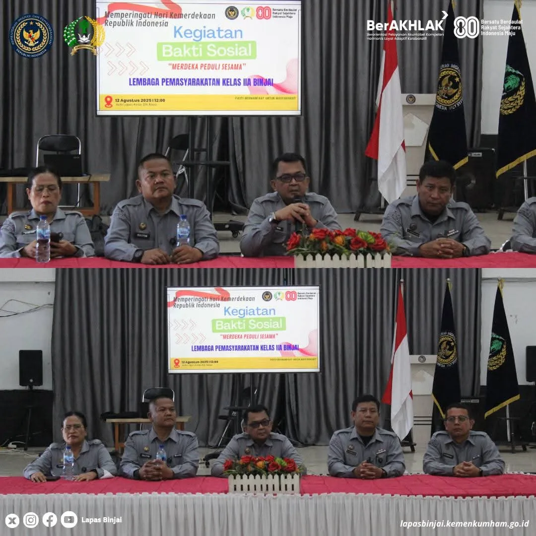 Lapas Kelas IIA Binjai Gelar Bakti Sosial “Merdeka Peduli Sesama”