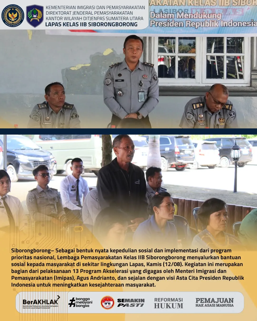 Komitmen Lapas Kelas IIB Siborongborong dalam Mendukung Masyarakat