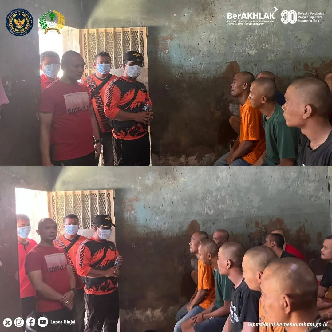Lapas Binjai Gelar Razia Kamar Hunian
