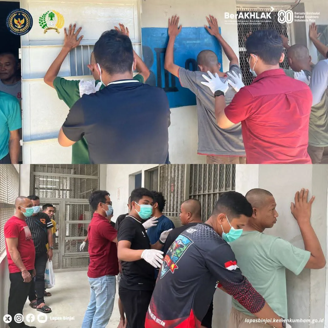 Lapas Binjai Gelar Razia Kamar Hunian