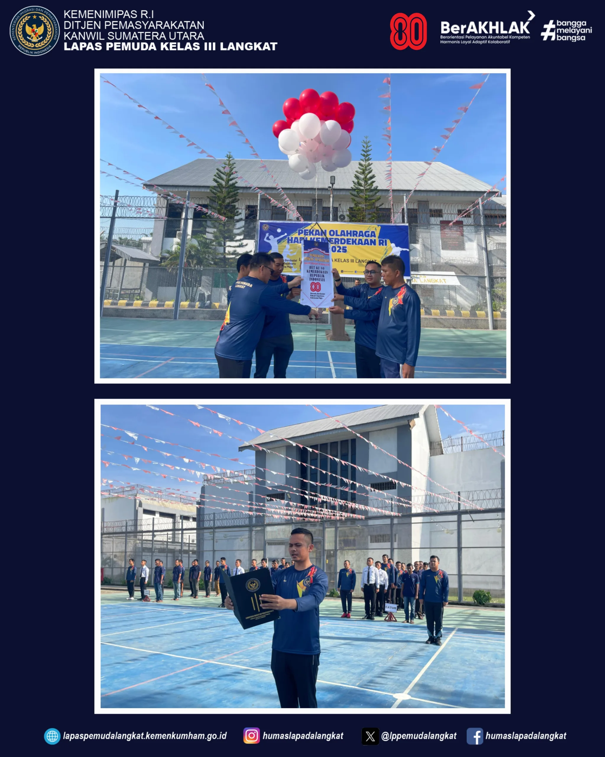 Pekan Olahraga Lapas Pemuda Langkat Menciptakan Suasana Harmonis dan Kondusif