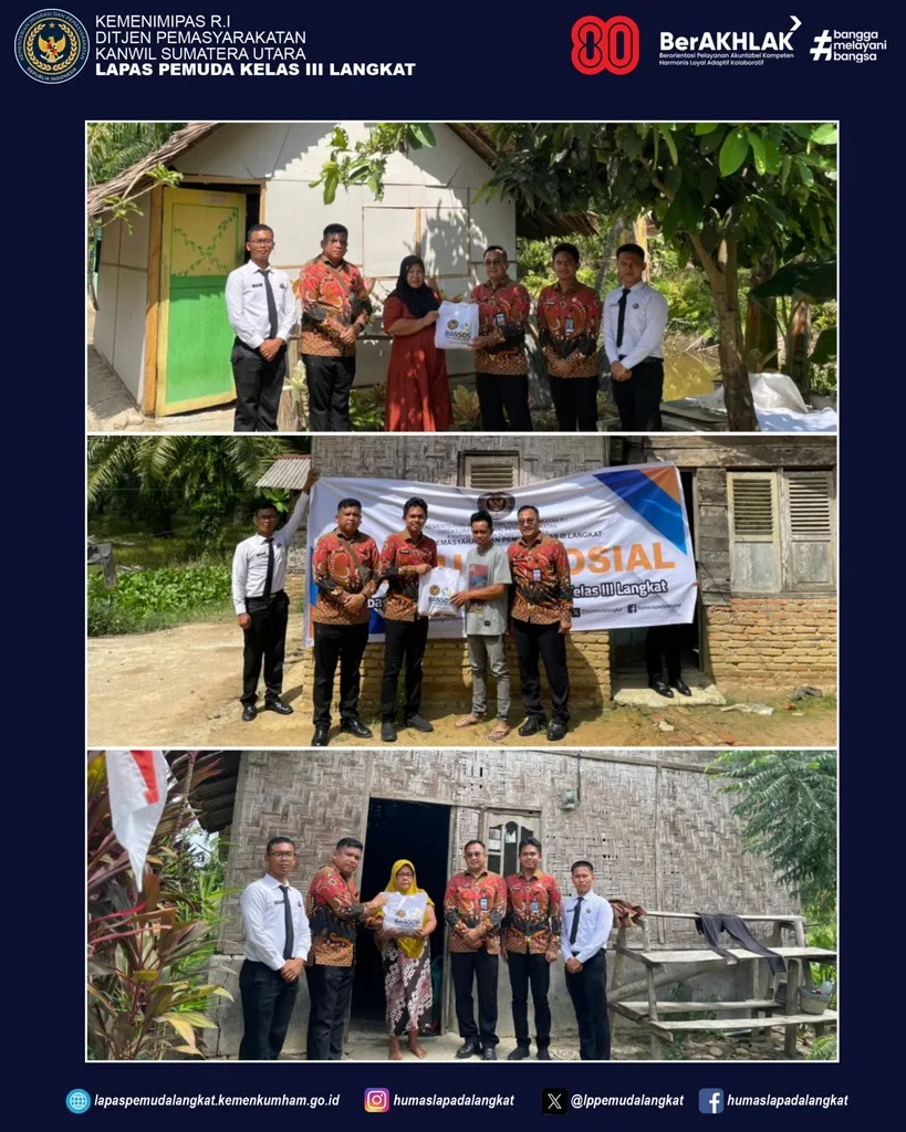 Lapas Pemuda Langkat Bagikan Paket Sembako kepada Masyarakat Kurang Mampu