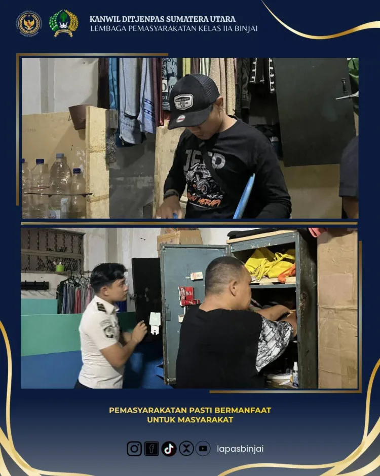 Putus Mata Rantai Halinar, KPLP Rudi Sembiring Gerakkan Razia Kamar Blok Lapas